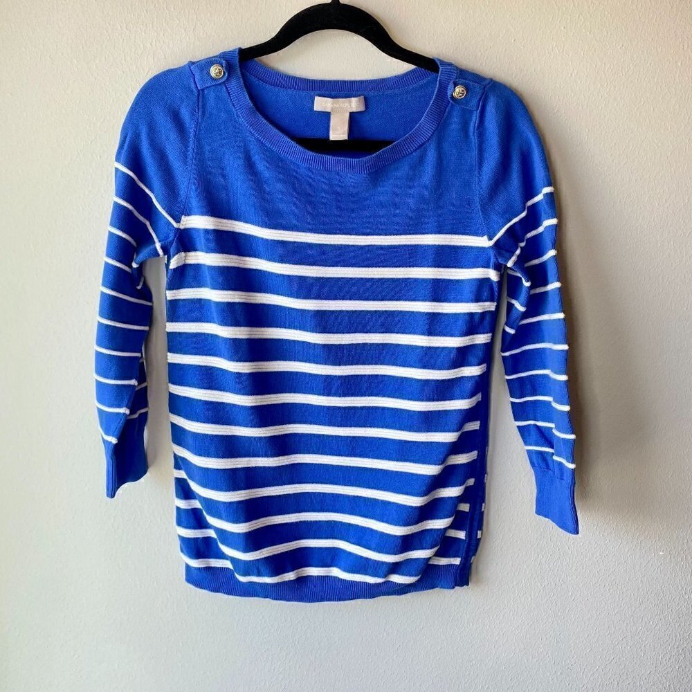 Banana Republic Blue Striped Nautical Sweater S